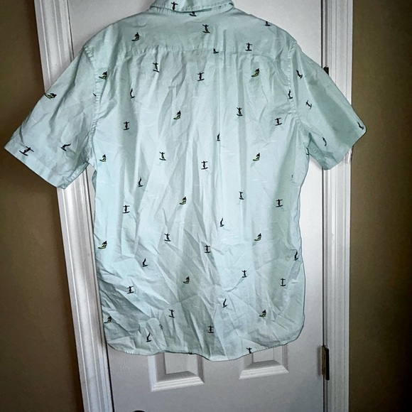 Sonoma Light Green Surf Print Shirt - Picture 5 of 5